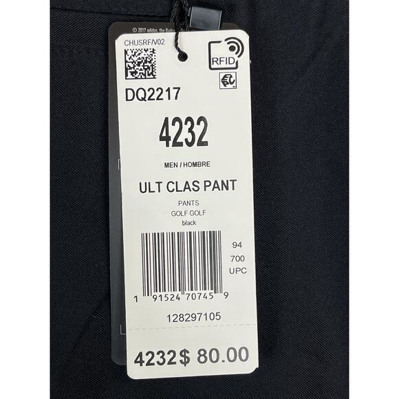 Adidas Pants Mens 42x32 Black Ultimate 365 Golf Performance Regular Fit‎ Stretch - Picture 5 of 14